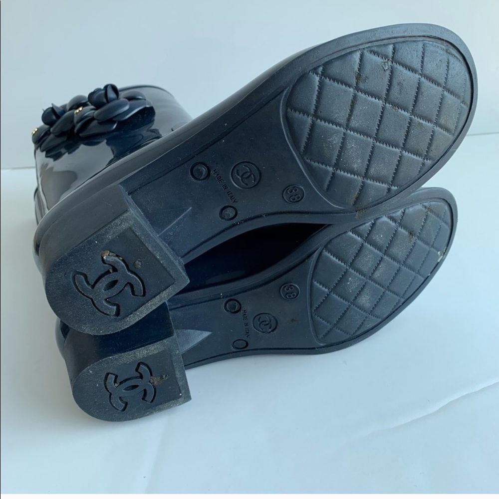 Chanel rain boots